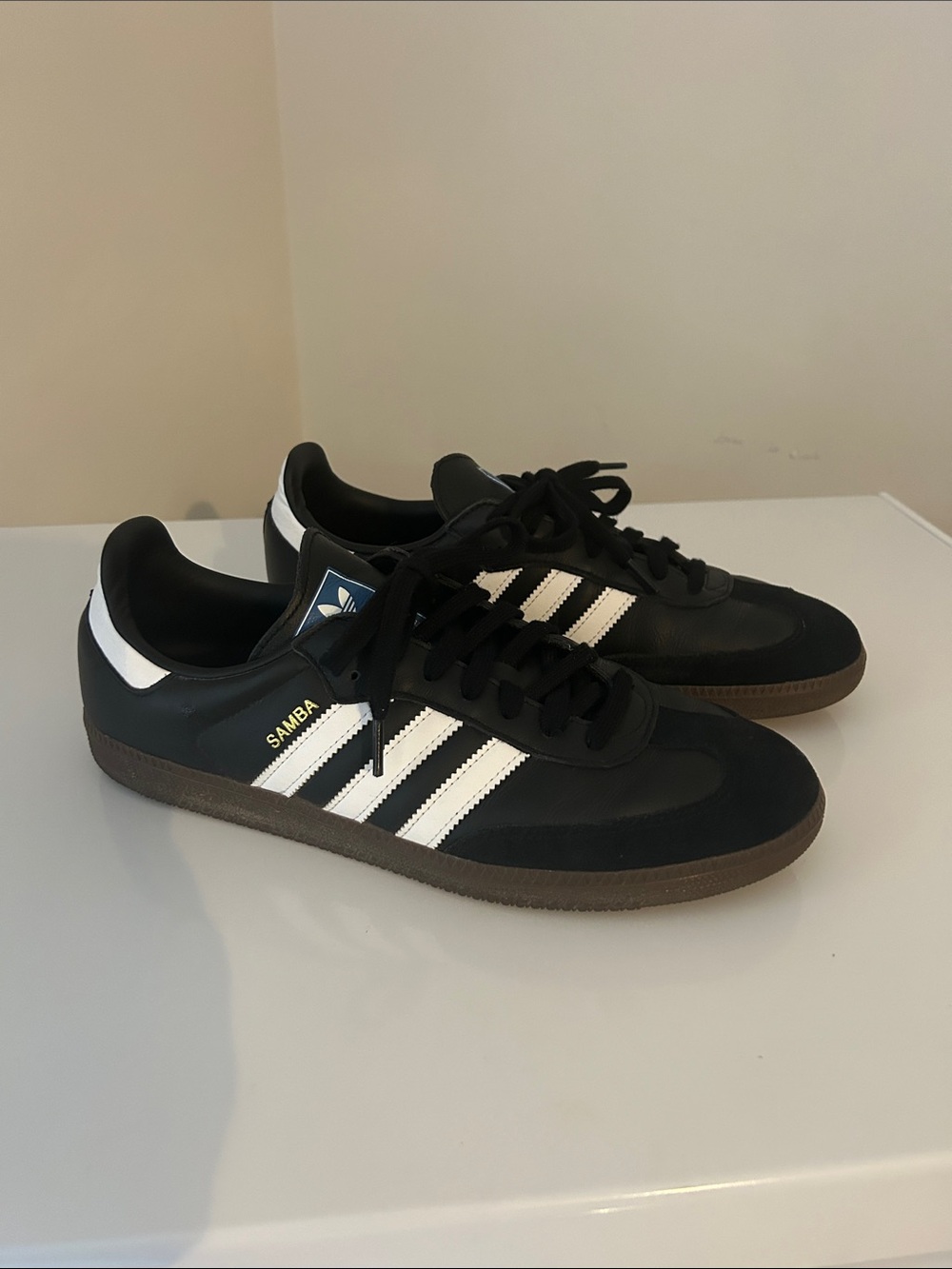 adidas Black White Samba Low-Top Sneakers